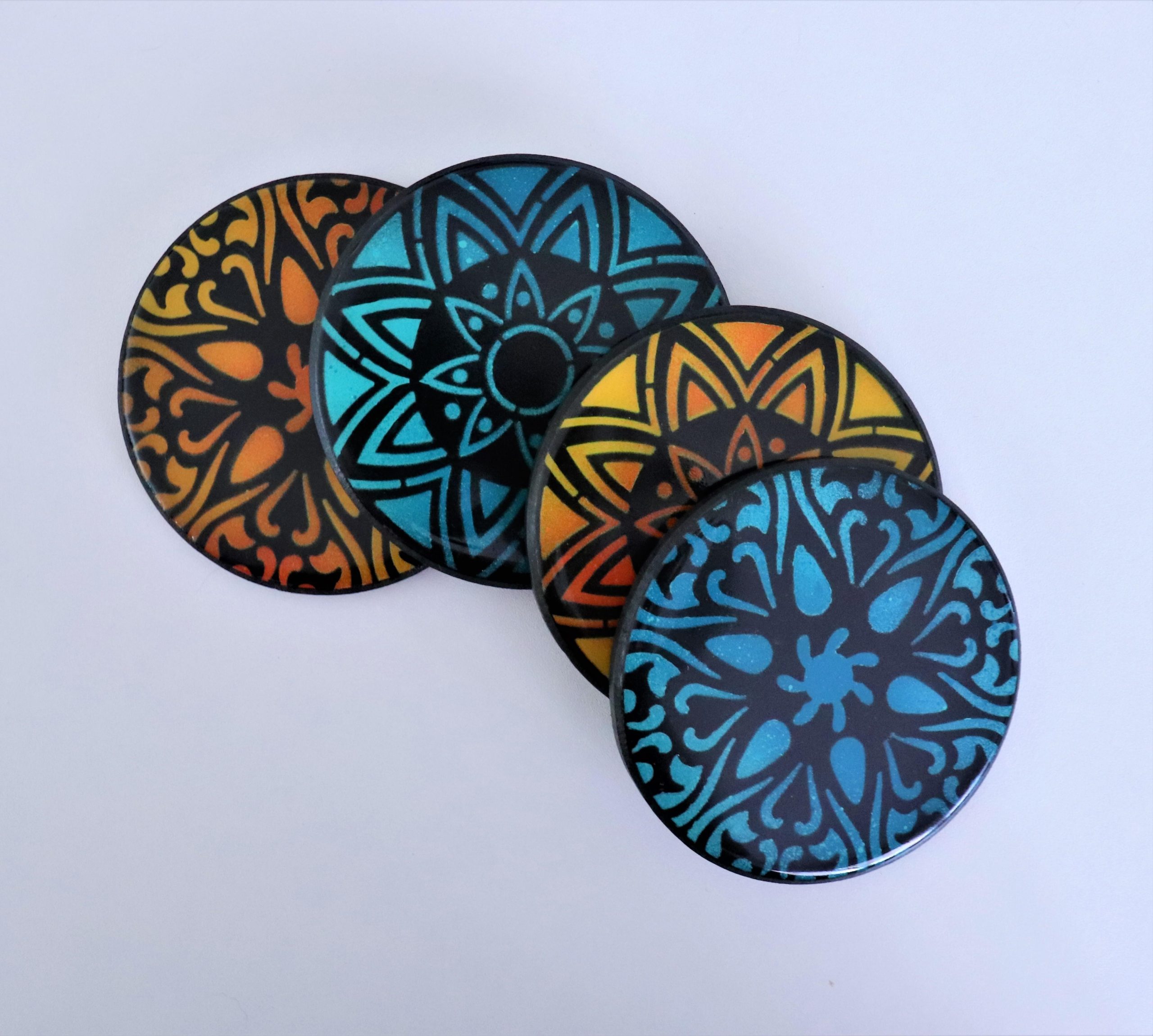lot de dessous de verre bois et résine